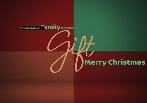 Festive Christmas Gift Card Design with Holiday Message - Download Free Stock Templates Pikwizard.com