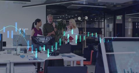 Financial Data Analysis with Team in Modern Office Environment - Download Free Stock Images Pikwizard.com