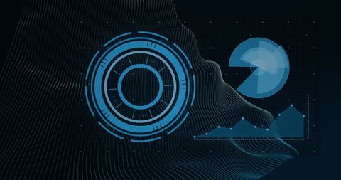 Futuristic Interface with Data Processing and Visualization - Download Free Stock Images Pikwizard.com