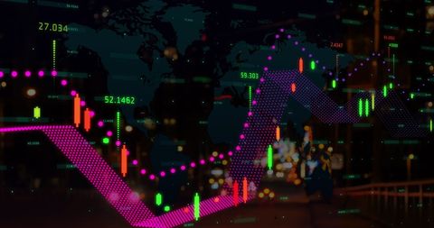 Global Business and Data Processing with Financial Metrics - Download Free Stock Images Pikwizard.com