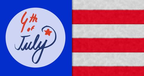 Fourth of July Celebration Design with Patriotic Colors - Download Free Stock Images Pikwizard.com