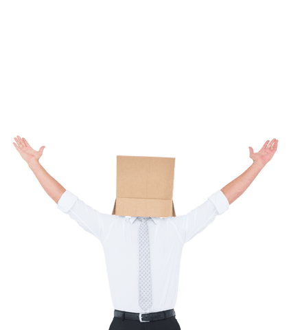 Caucasian Businessman with Box on Head on Transparent Background - Download Free Stock Videos Pikwizard.com