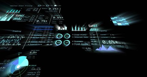 Dynamic Financial Data Analysis Concept with Graphs and Charts - Download Free Stock Images Pikwizard.com