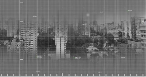futuristic data analysis overlaid on cityscape aerial view - Download Free Stock Images Pikwizard.com