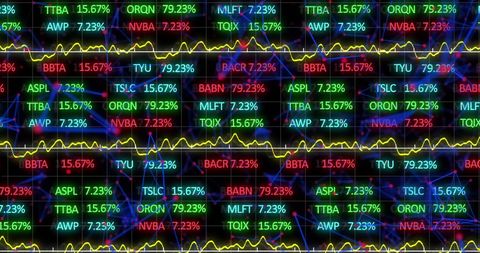Dynamic Financial Data Visuals Showcasing Stock Market Activity - Download Free Stock Images Pikwizard.com