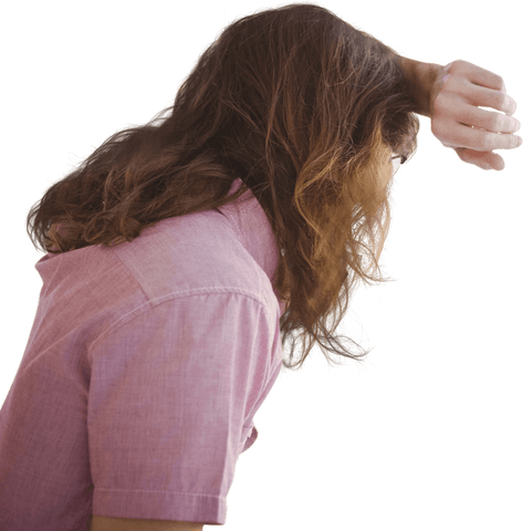 man in pink shirt covering face transparent background - Download Free Stock Videos Pikwizard.com