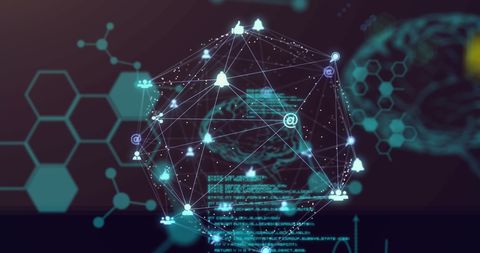 Futuristic Brain Network Interface for Medical Research - Download Free Stock Images Pikwizard.com