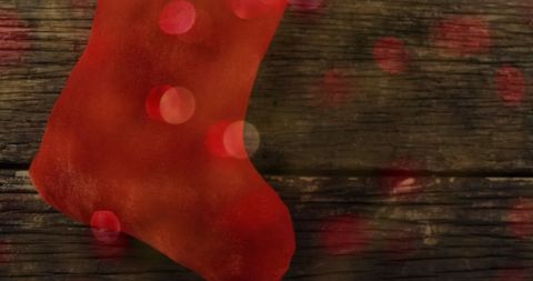 Festive Christmas Stocking with Sparkling Lights