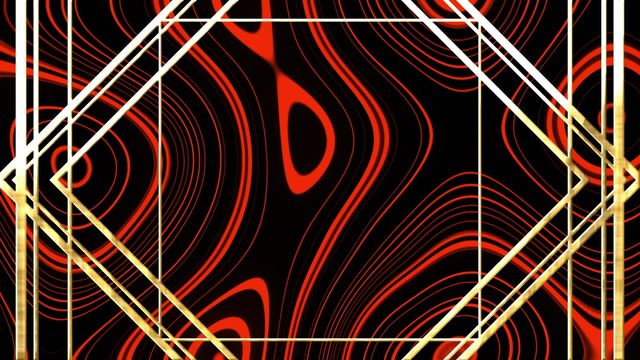 Intriguing animated visual with dynamic geometric lines forming on a striking red and black lava-like pattern. The kaleidoscope effect adds depth and a mesmerizing visual experience. This animation is ideal for use in digital interfaces, game backgrounds, presentations, or creative projects needing a modern, attention-grabbing aesthetic.