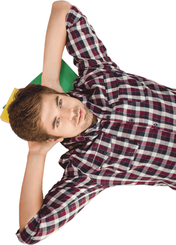 transparent image of man relaxing on hardwood floor - Download Free Stock Videos Pikwizard.com
