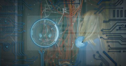 digital network integration with holographic interface - Download Free Stock Images Pikwizard.com