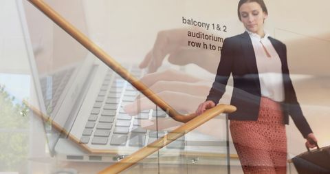 Businesswoman Multitasking with Laptop in Modern Office - Download Free Stock Images Pikwizard.com