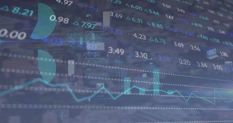 Digital Interface Displaying Real-Time Financial Data - Download Free Stock Images Pikwizard.com