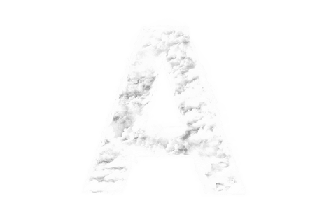 transparent letter a shaped cloud floating on clear background - Download Free Stock Videos Pikwizard.com