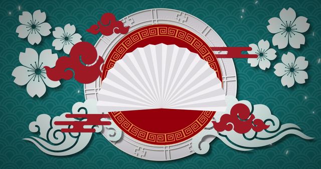 Traditional Chinese Festive Decorations with Red and Green Motifs - Download Free Stock Images Pikwizard.com