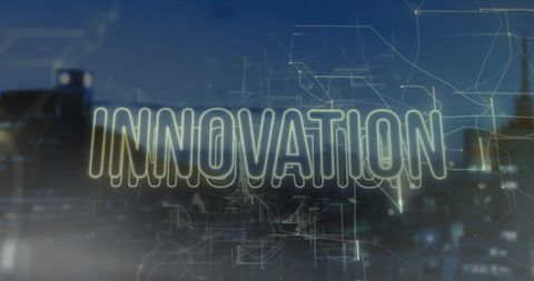 Futuristic Innovation Concept with Digital Network and Cityscape - Download Free Stock Images Pikwizard.com
