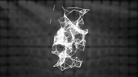 Abstract Numeric Network Animation on Grey Grid
