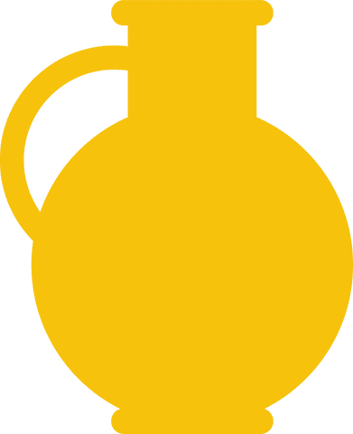 Minimalistic yellow vessel silhouette on transparent background