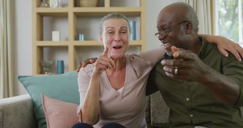 Happy Senior Couple Enjoying Video Call at Home - Download Free Stock Images Pikwizard.com