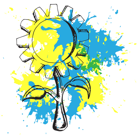 bright abstract flower illustration with colorful splatters - Download Free Stock Videos Pikwizard.com