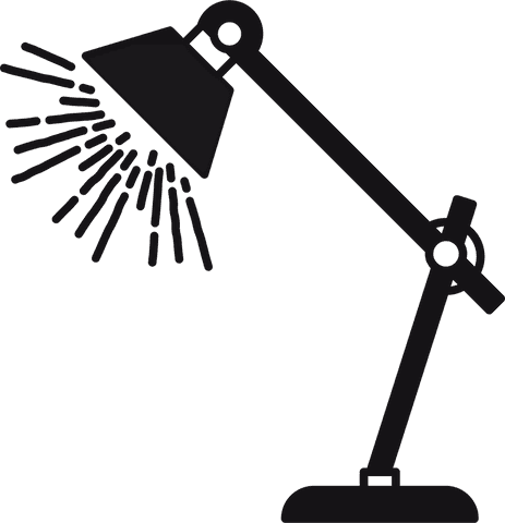 black desk lamp silhouette on transparent background - Download Free Stock Videos Pikwizard.com