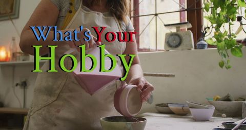 Caucasian Woman Engaged in Creative Pottery Activity