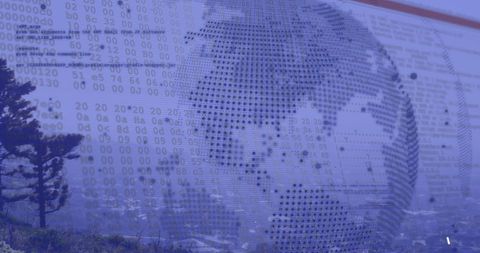 Global Financial Data Processing Overlay Conceptual Illustration - Download Free Stock Images Pikwizard.com