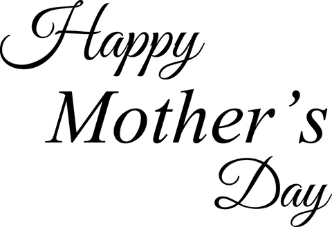 Happy mother's day message with transparent background