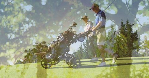 Senior Couple Enjoying a Relaxing Day on Golf Course