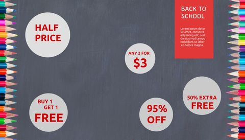 back to school promotion with colorful pencil border - Download Free Stock Templates Pikwizard.com