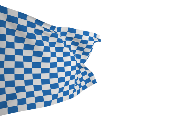 Blue and White Checkered Flag Waving on Transparent Background - Download Free Stock Videos Pikwizard.com