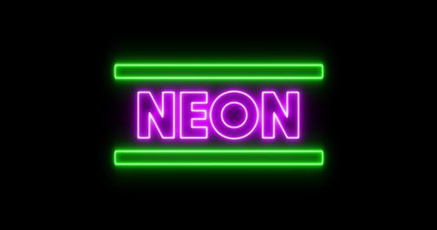 Glowing Neon Text with Dynamic Green Bars - Download Free Stock Images Pikwizard.com