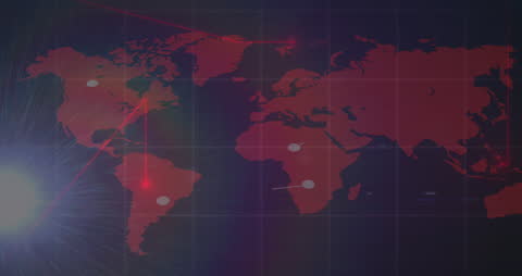 Global Connections on World Map with Networking Concepts