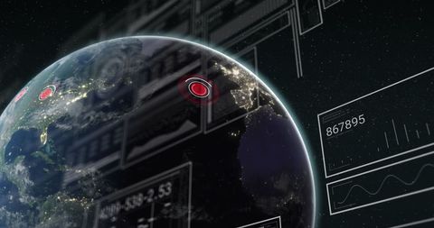Futuristic Global Data Visualization with Digital Holograms - Download Free Stock Images Pikwizard.com