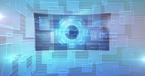Digital Data Processing with Binary Code and Interface - Download Free Stock Images Pikwizard.com
