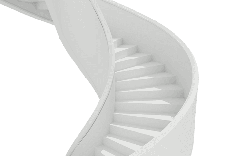 white spiral stairs curving on transparent background - Download Free Stock Videos Pikwizard.com