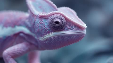 Macro Video of Chameleon's Detail-Enhanced Scale Patterns