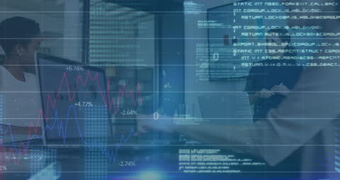 Business Presentation with Digital Data Visualization