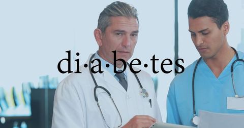 Doctors Reviewing Diabetes Diagnosis in Hospital