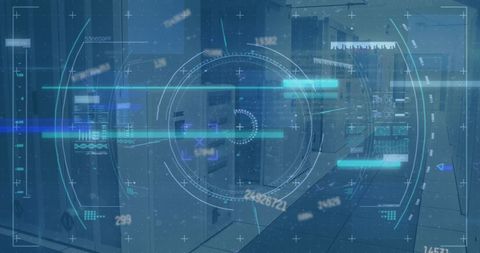 Futuristic Interface Display in Modern Data Center - Download Free Stock Images Pikwizard.com