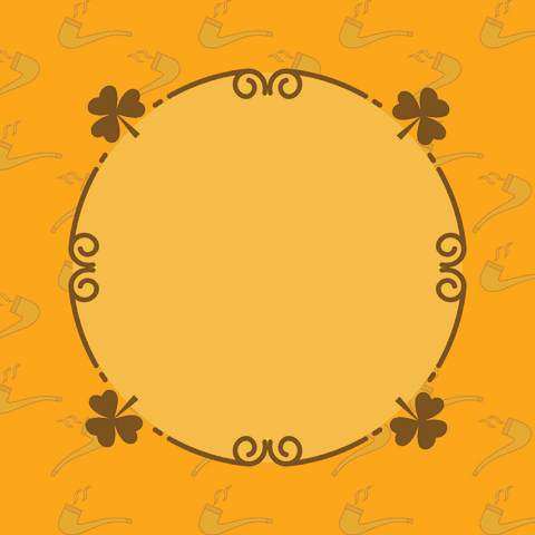 vintage shamrock pipe frame on transparent background - Download Free Stock Videos Pikwizard.com