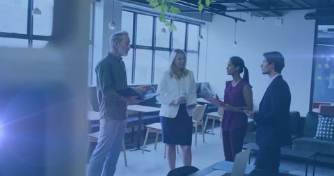 Business Professionals Engaging in Productive Discussion