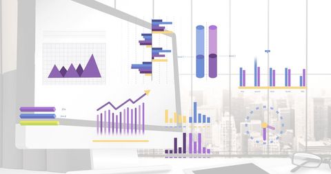 Visualization of Financial Data Over Modern Office Desk - Download Free Stock Images Pikwizard.com
