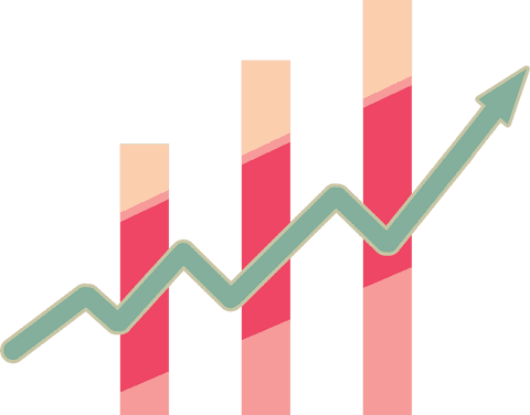 transparent graph showing upward trend with bars and arrow - Download Free Stock Videos Pikwizard.com