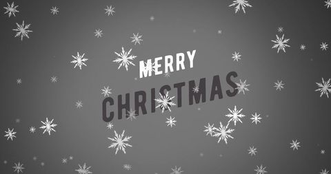 Festive christmas greeting snowflakes fall