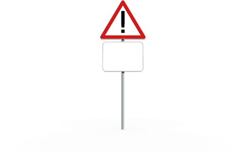 red warning road sign with transparent area for custom messages - Download Free Stock Videos Pikwizard.com