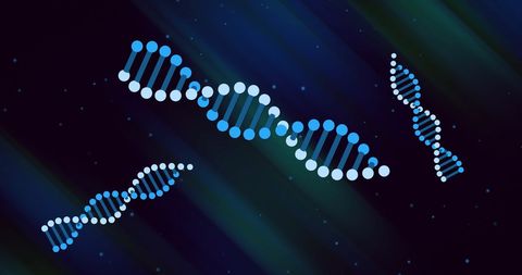 Abstract Genetic Patterns Intertwining with Binary Code for Futuristic Science - Download Free Stock Images Pikwizard.com