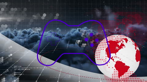 Digital World Gaming Network with Futuristic Interface