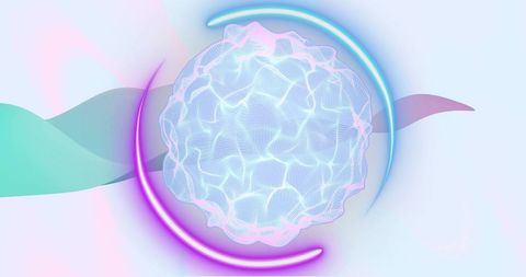 Dynamic glowing wavy lines in vibrant colors