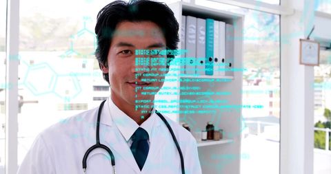 Innovative medical technology with doctor innovating nursing view